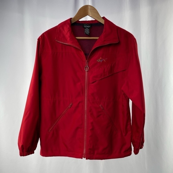 Greg Norman Full Zip Wind Rain Jacket in Red Size Medium - Picture 1 of 5